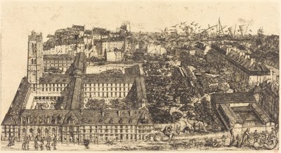 Collège Henri IV, Parijs, of Lycée Napoléon door Charles Meryon
