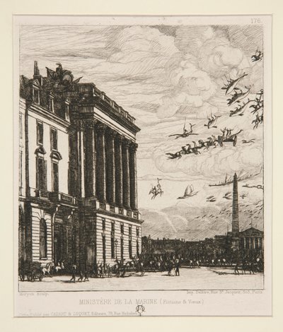 Het Ministerie van de Marine door Charles Meryon