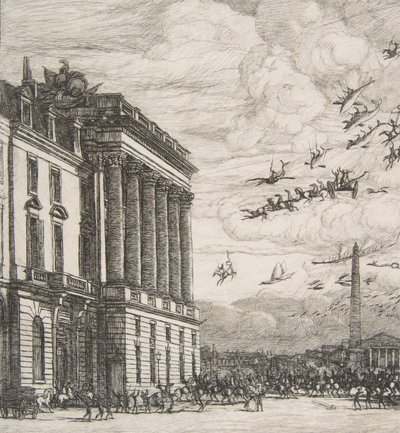 Het Ministerie van Marine, Parijs, 1865 door Charles Meryon
