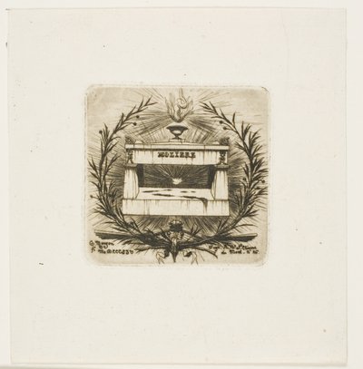 Graf van Molière, begraafplaats Père-Lachaise, Parijs door Charles Meryon