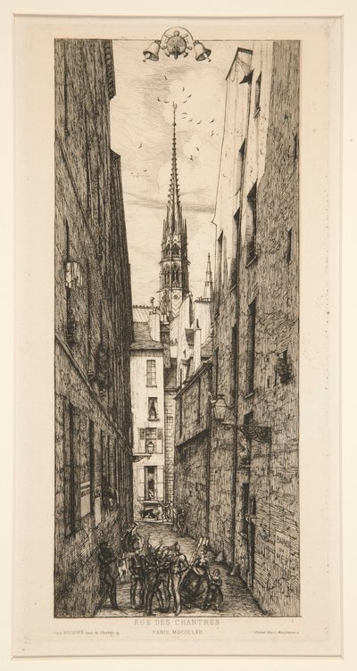 Rue des Chantres door Charles Meryon