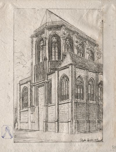 De Apsis van de Kerk van St. Martin-sur-Renelle door Charles Meryon