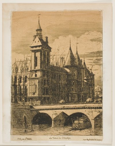 De klokkentoren, Parijs door Charles Meryon