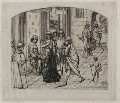 Het gedrukte werk van de Latijnse auteur, Valerius Maximus, aangeboden aan koning Lodewijk XI door Charles Meryon
