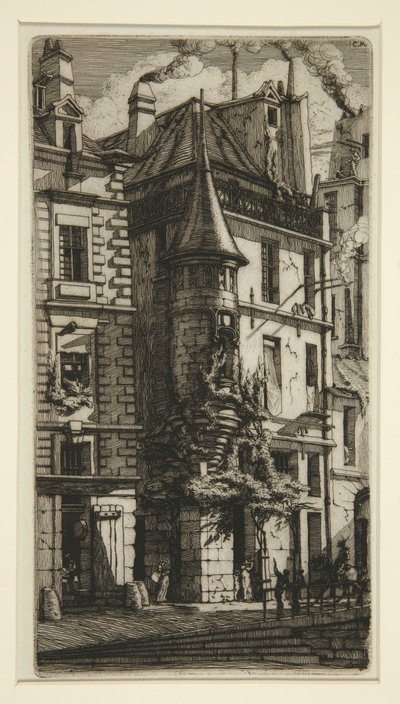 Tourelle, rue de la Tixeranderie door Charles Meryon