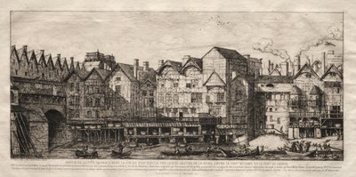 Gezicht op een deel van de stad Parijs, tegen het einde van de 17e eeuw, 1861 door Charles Meryon