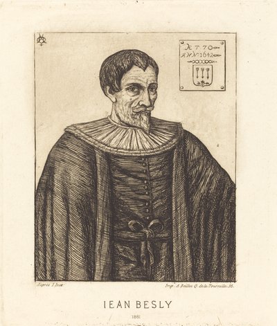Jean Besly door Charles Meryon after Jaspar Isacsz