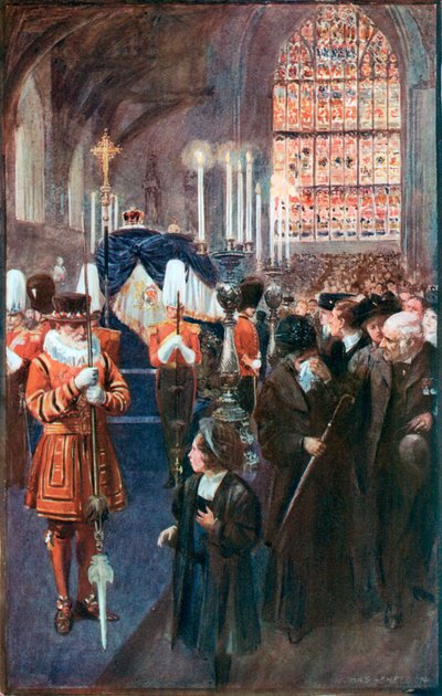 De Lijkstaat van Koning Edward VII door Charles Mills Sheldon
