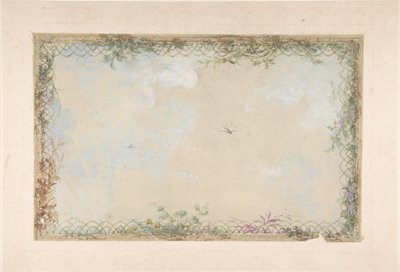 Ontwerpen voor Plafonds met Wolken en Vogels, 19e eeuw door Charles Monblond