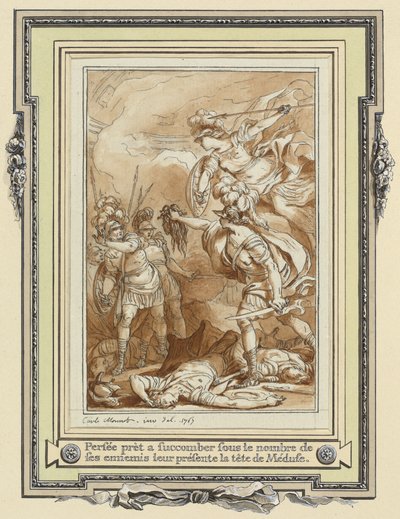 Perseus Verandert Phinneas in Steen met het Hoofd van Medusa door Charles Monnet