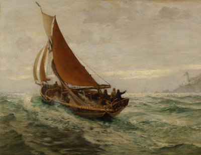 Dageraad op Zee, 1890 door Charles Napier Hemy