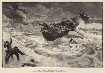 Hoe de boot thuiskwam door Charles Napier Hemy