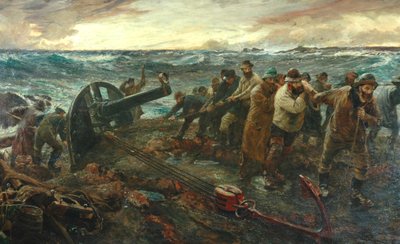 Het wrak, 1898-1901 door Charles Napier Hemy