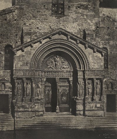 [Portaal van Saint-Trophime in Arles] door Charles Nègre