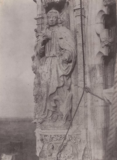 Johannes de Evangelist, kathedraal van Chartres, c. 1854 (foto) door Charles Nègre