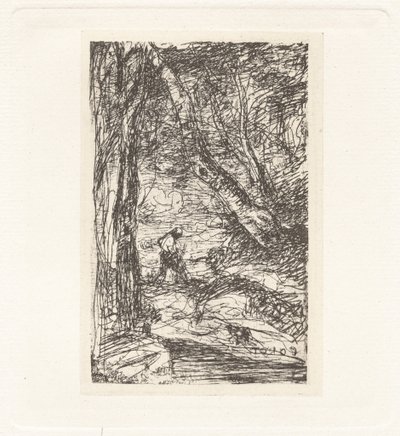 Planche XI – De Houthakker door Charles Nègre, Jean Baptiste Camille Corot, André Jammes