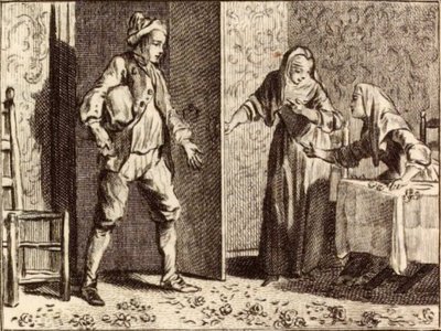 De tafel door Charles Nicolas Cochin