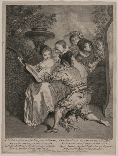De Romancier door Charles Nicolas Cochin
