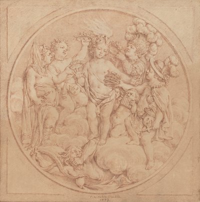 Allegorie van Roem door Charles Nicolas Cochin II