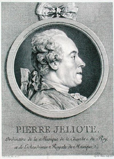 Pierre Jeliote (1713-97) gegraveerd door Augustin de Saint-Aubin 1771 door Charles Nicolas II (after) Cochin