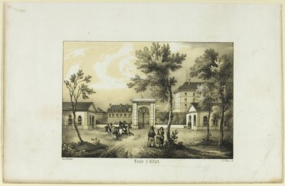 Alfort school door Charles Nicolas Lemercier