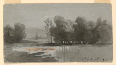 Landschap door Charles Nicolas Ransonnette