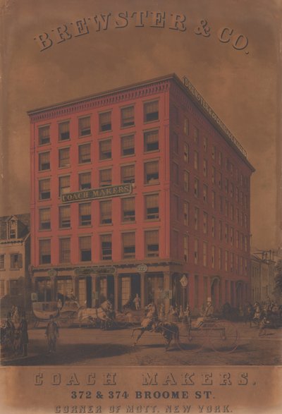 Brewster & Co. Koetsmakers, 372 & 374 Broome St. door Charles Parsons