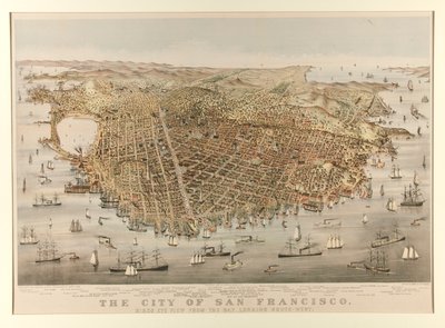 De stad San Francisco - Vogel door Charles Parsons