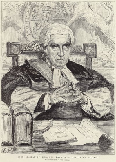 Lord Russell van Killowen (litho) door Charles Paul (after) Renouard