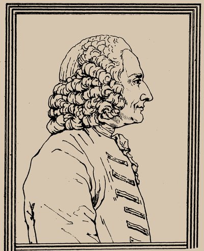 Portret van de componist Jean-Philippe Rameau, 1683-1764, ca. 1800 door Charles Paul Landon