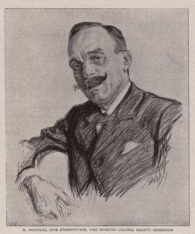 M Bertulus, onderzoeksrechter, die de verklaring van kolonel Henry ontving door Charles Paul Renouard