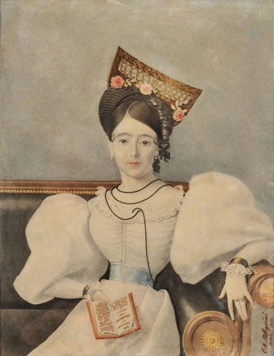 Mevrouw Lucia Carranza de Rodríguez Orey door Charles Pellegrini