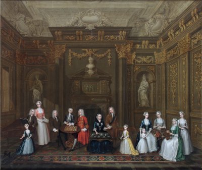 Een Theekransje bij de Gravin van Portland door Charles Phillips