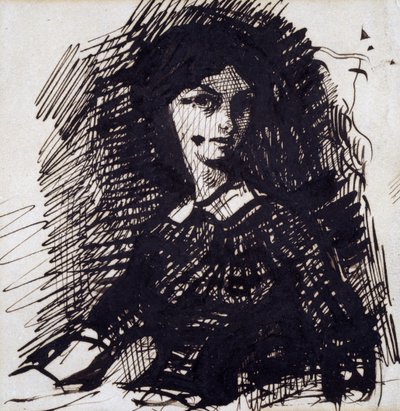 Portret van Jeanne Duval door Charles Pierre Baudelaire