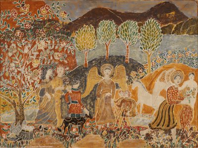 Engelen in een Landschap door Charles Prendergast