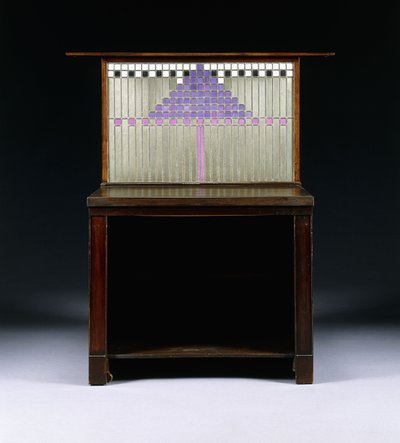 Een Schrijfkabinet Ontworpen voor Walter W. Blackie Esq., Hill House, Edinburgh door Charles Rennie Mackintosh