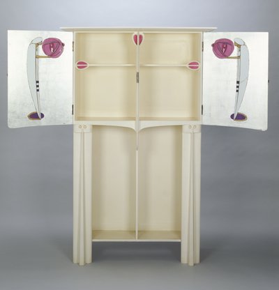 Kasten, gemaakt voor 14 Kingsborough Gardens, Glasgow, 1902 door Charles Rennie Mackintosh