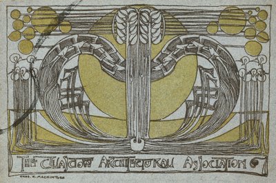 Conversatieprogramma, van de Glasgow Architectural Association door Charles Rennie Mackintosh