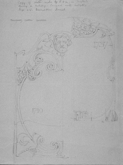Grafstenen, Chipping Camden, Gloucestershire door Charles Rennie Mackintosh