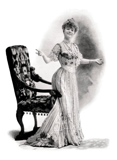 Een Parijse actrice, Mademoiselle Charlotte Wiehe door Charles Reutlinger