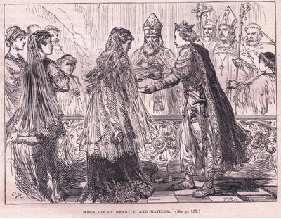 Huwelijk van Hendrik I en Mathilde AD 1102 door Charles Ricketts
