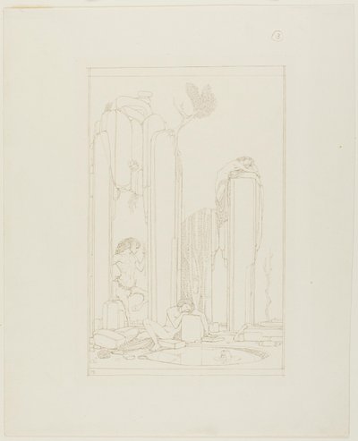Narcissus bij het zwembad; illustratie voor Oscar Wilde