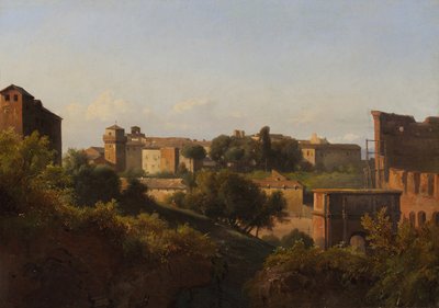 Uitzicht op het Colosseum en de Boog van Constantijn vanaf de Palatijn, ca. 1822-24 door Charles Rémond