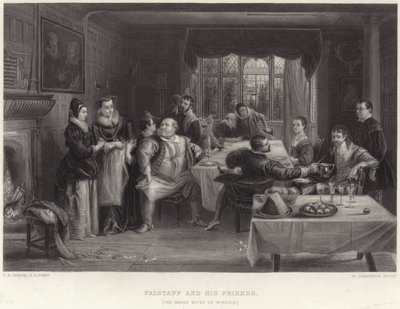 Falstaff en zijn vrienden door Charles Robert Leslie