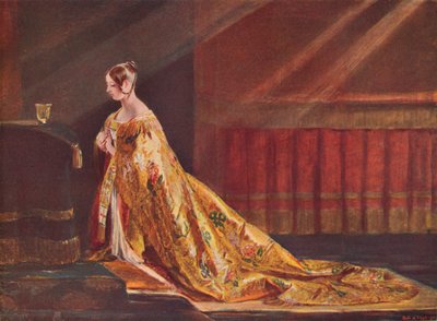 Koningin Victoria in de kroningsgewaden, 1838 door Charles Robert Leslie