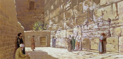 De Klaagmuur in Jeruzalem, 1872 door Charles Robertson