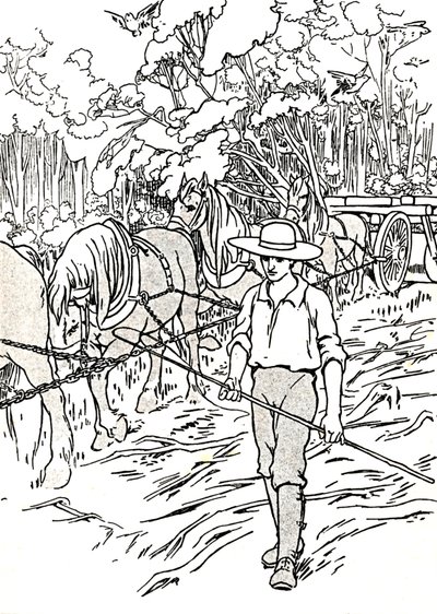 Een kolonist die zijn land opruimt, 1912 door Charles Robinson