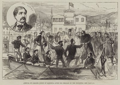 Aankomst van Kolonel Synge in Salonica na zijn Vrijlating door de Bandieten door Sir John Charles Robinson