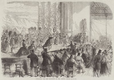 Repetitie voor de Pantomime in het Crystal Palace door Sir John Charles Robinson