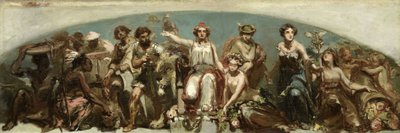 De koloniën brengen hulde aan de Nederlandse Maagd door Charles Rochussen